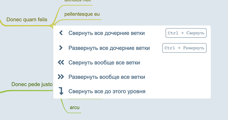 Массовое сворачивание и разворачивание веток